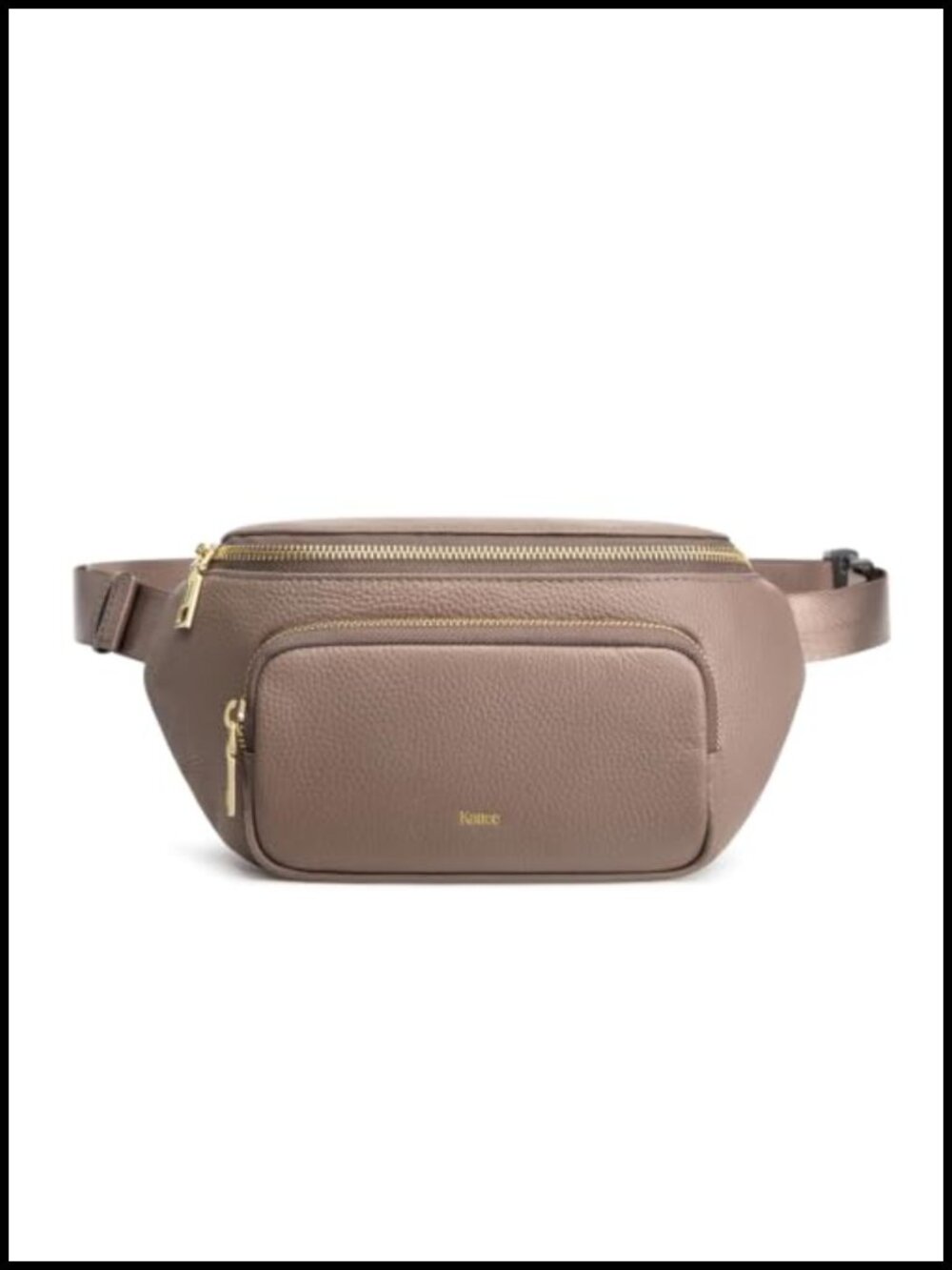 Leather Fanny Pack Crossbody Belt Bag RFID Multi-Pocket Travel Waist Pack